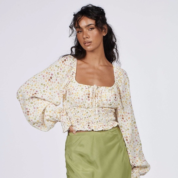 NWT Charlie Holiday Bobby Top in Ditsy Floral SZ L - Picture 2 of 7